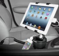 Держатель с зарядкой в подстаканник Capdase Car Cup Holder Charger PowerCup 2.2 with Tab-X Mount