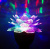 Светодиодная цветомузыка Вращающаяся диско-лампа "Цветок" Red