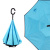 Зонт обратного сложения (зонт наоборот) Голубой