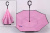 Зонт обратного сложения (зонт наоборот) Розовый