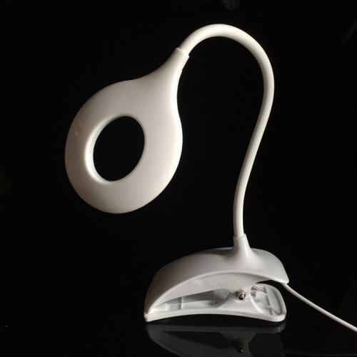 Гибкая лампа для чтения USB Led Eye Protection Lamp MY-816 с зажимом, белая
