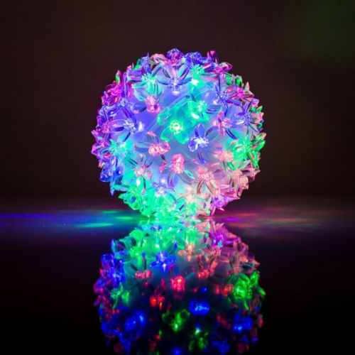 Эксклюзивный светодиодный LED шар с насадками в виде цветов Led Light, 10 см
