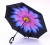 Зонт обратного сложения (зонт наоборот) Голубой цветок